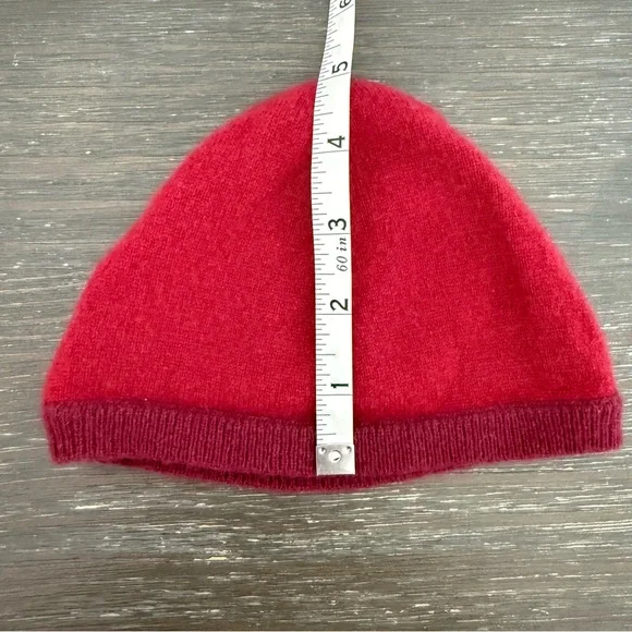 Red Envelope Baby Red 100% Cashmere Beanie Hat OS - Picture 5 of 5